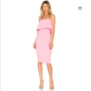 REVOLVE CLOTHING LIKELY PINK STRAPLESS MIDI size 8